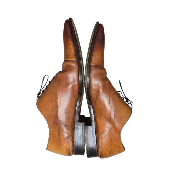 Magnanni Saffron Cuero 15959 Cap Toe Leather Dress Oxford Cigar Brown Sz 12 M main image 4